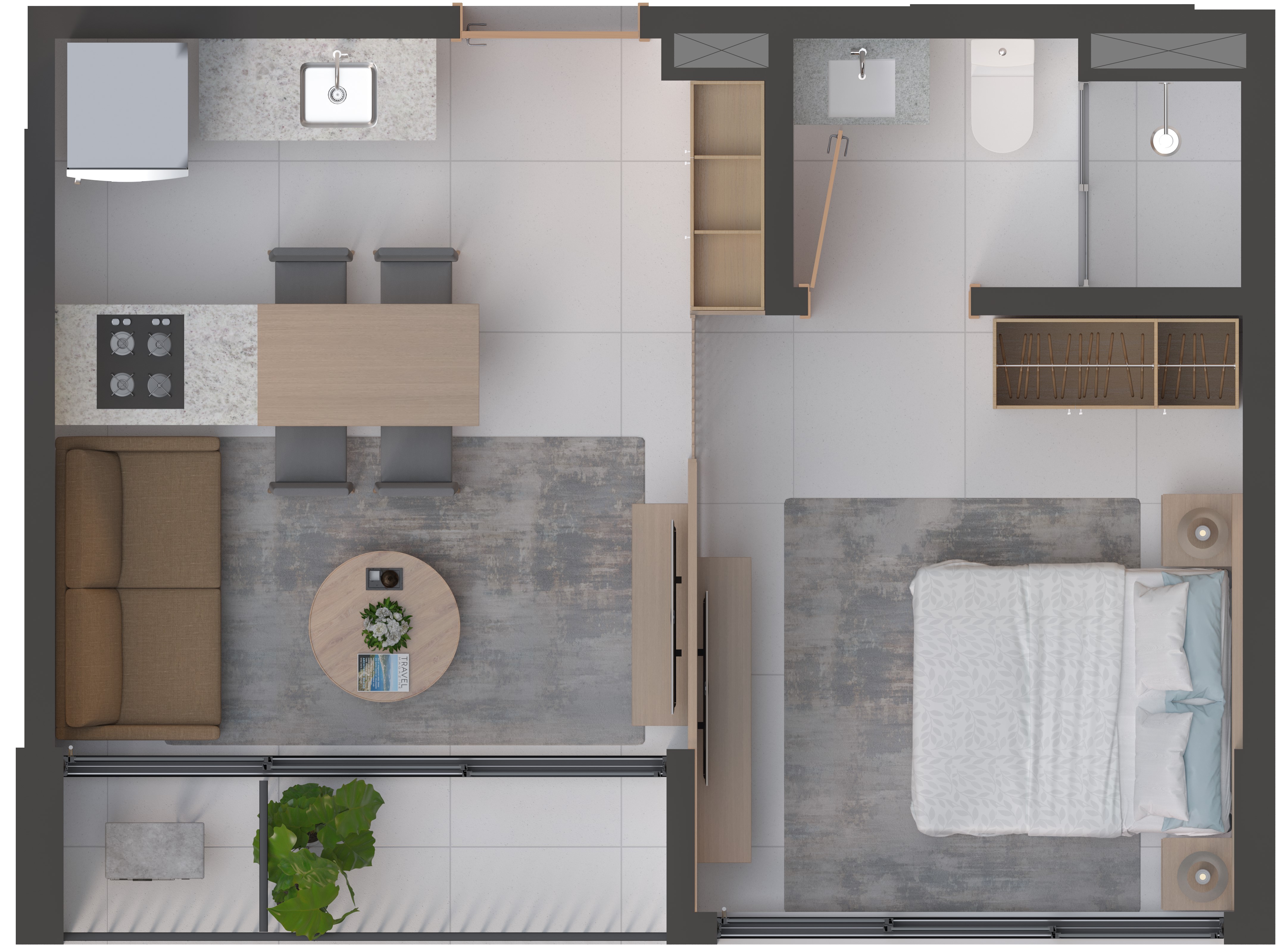 STUDIOS A PARTIR DE 30M² | 1 QUARTO 35 A 56M²  | LOJAS 75 A 568M² IDEAL PARA SHORT E  LONG STAY. O JEITO  INTELIGENTE DE  INVESTIR — foto 17